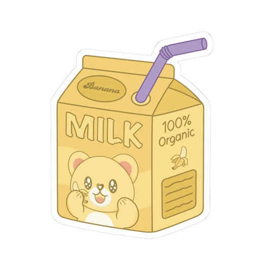 Banana Milk Bear Sticker
