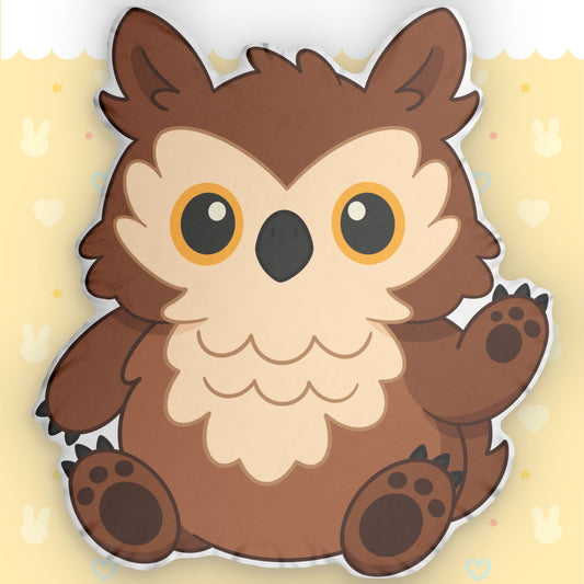 The sweetest Owl Bear - Custom Shaped Pillow