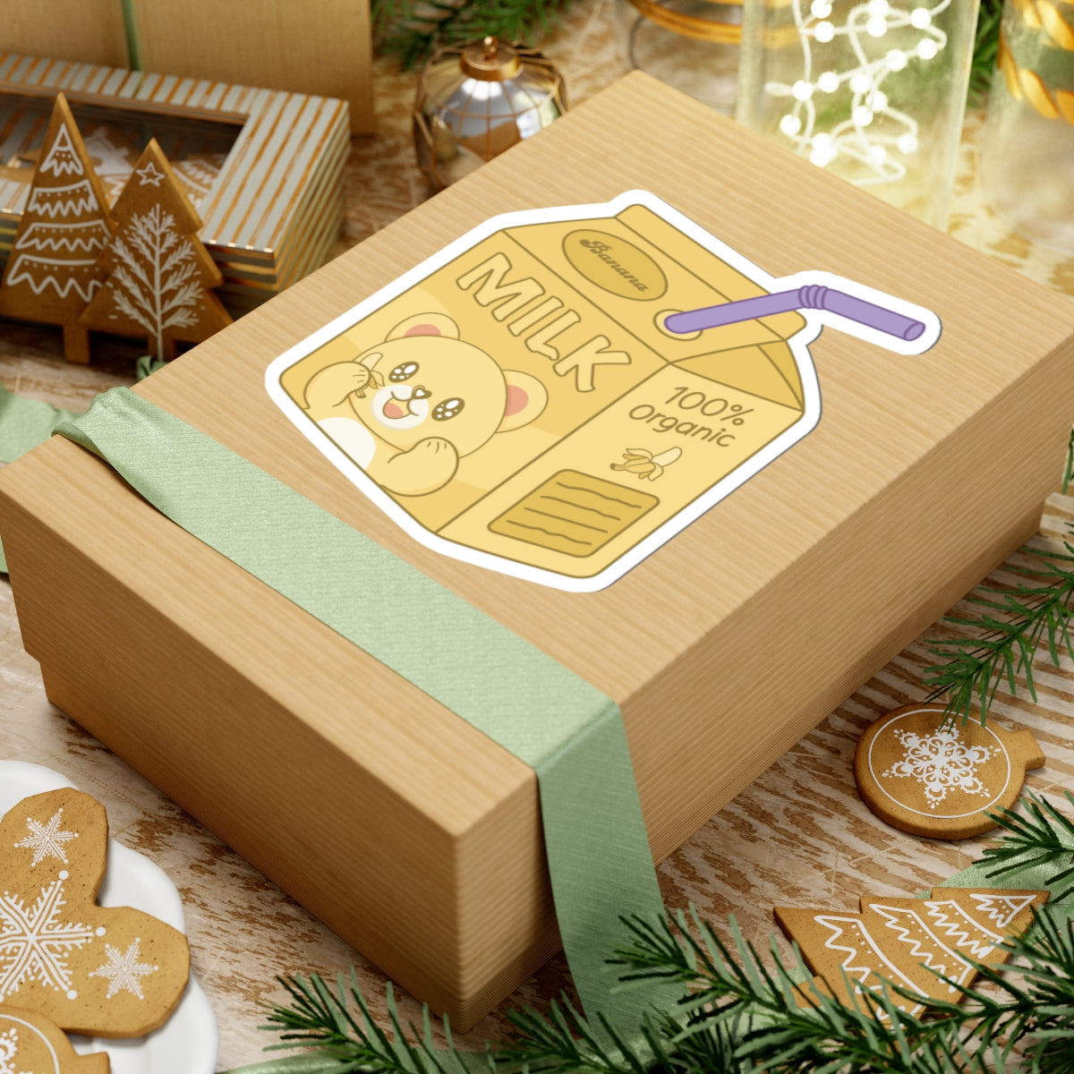 Banana Milk Bear Sticker