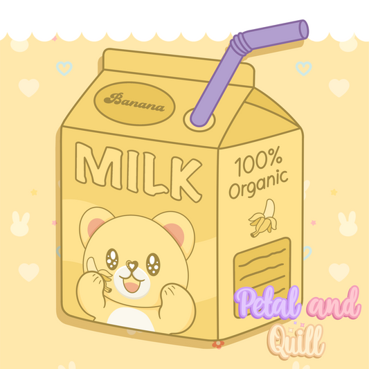 Banana Milk Bear Sticker