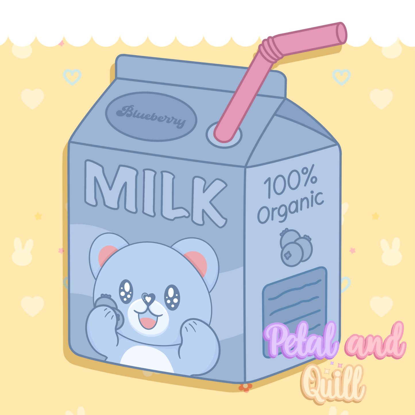 Blueberry Milk Bear Sticker