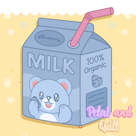 Blueberry Milk Bear Sticker