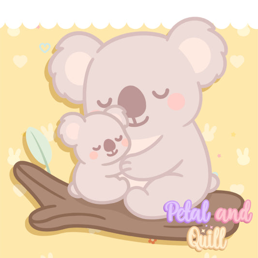 Dad Koala Cuddles Sticker